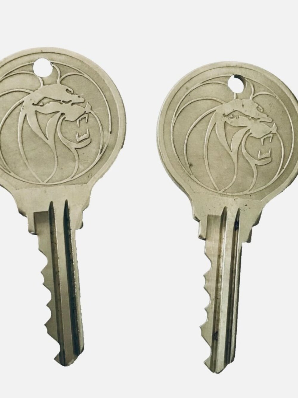 2 Las Vegas MGM Grand Hotel Keys Same Room Number #1425 Lion Vintage 1970s